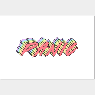 PANIC pastel typography Posters and Art